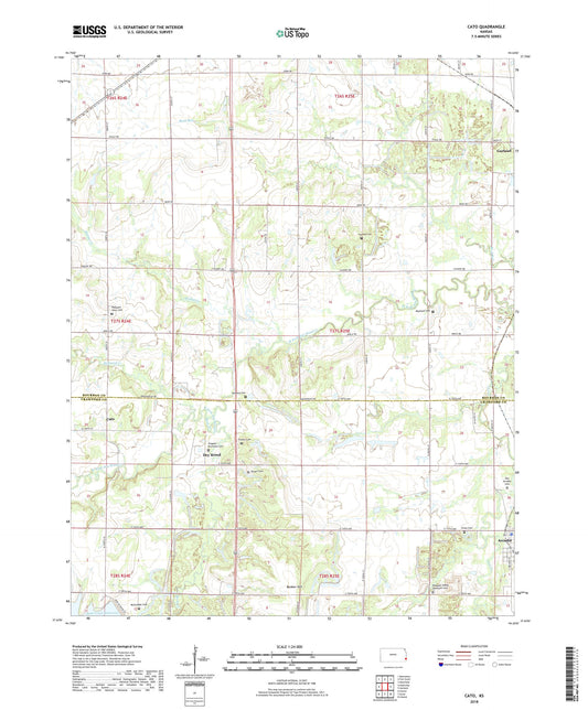 Cato Kansas US Topo Map Image