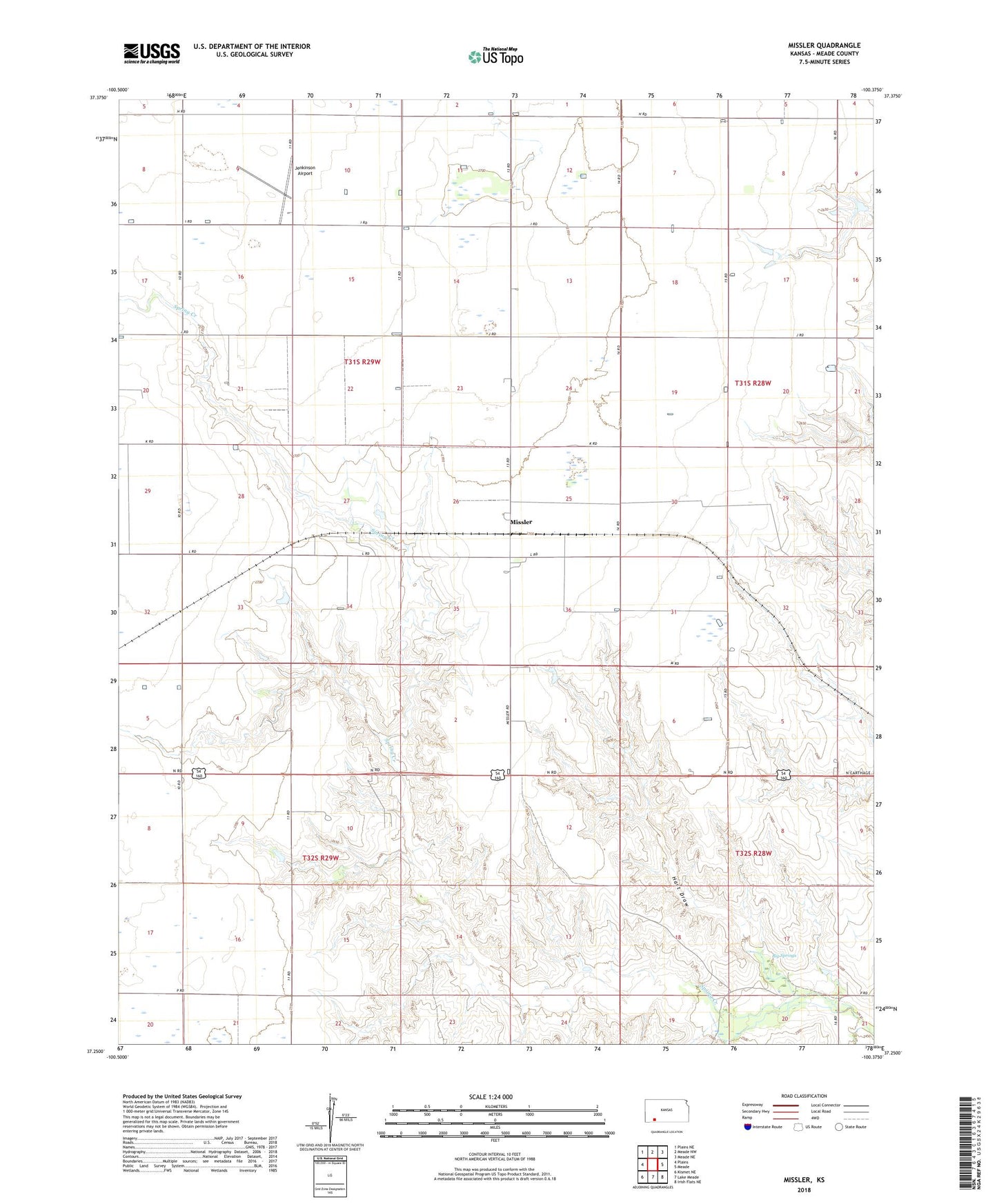 Missler Kansas US Topo Map Image