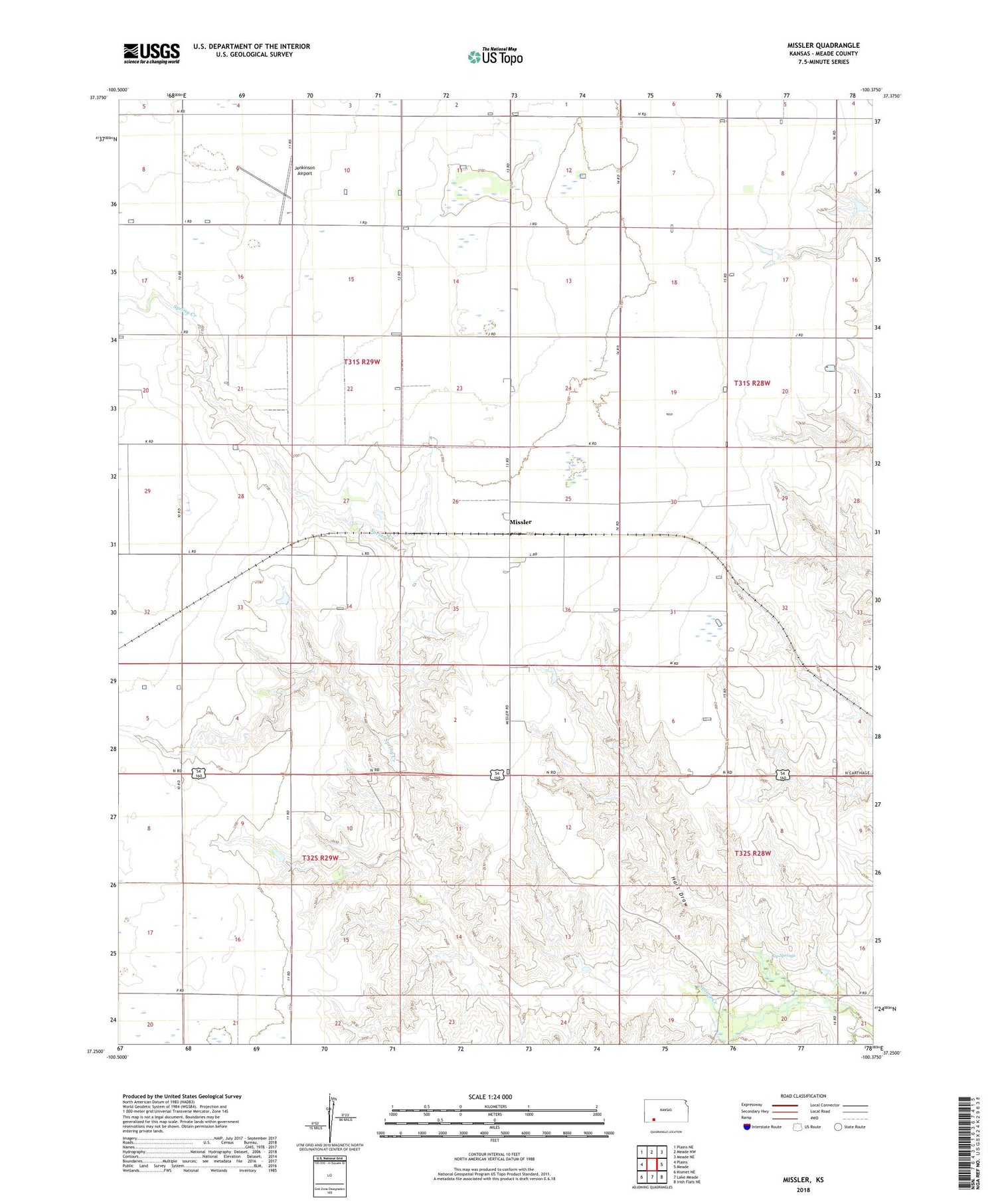 Missler Kansas US Topo Map Image