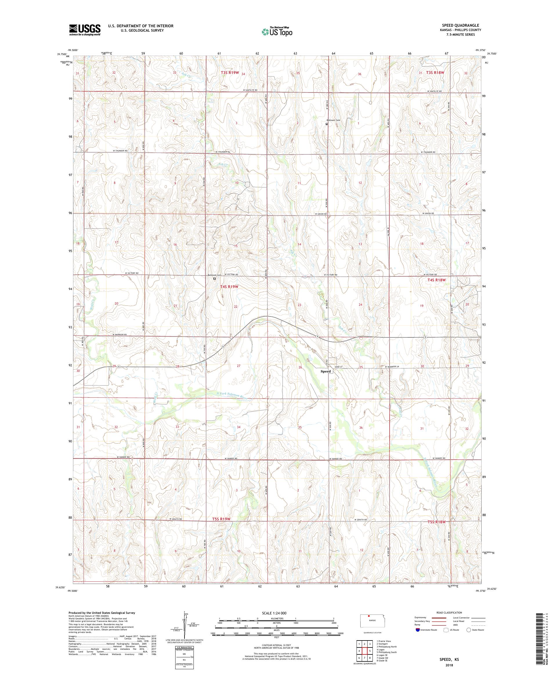 Speed Kansas US Topo Map – MyTopo Map Store