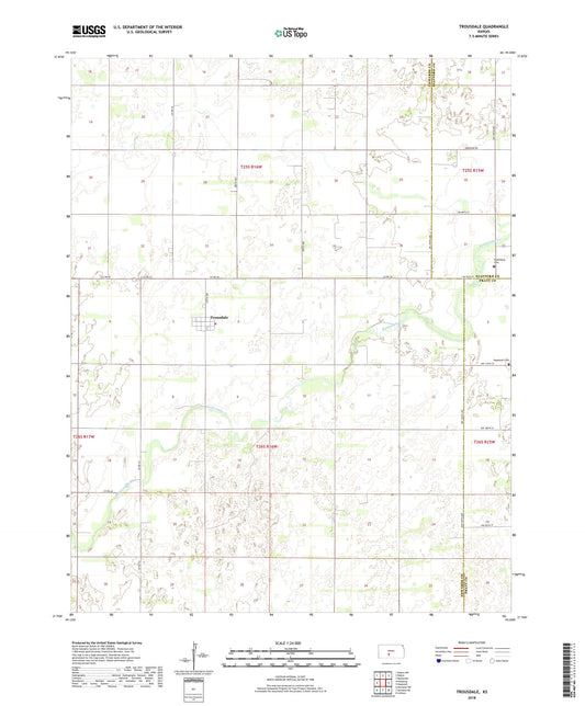 Trousdale Kansas US Topo Map Image