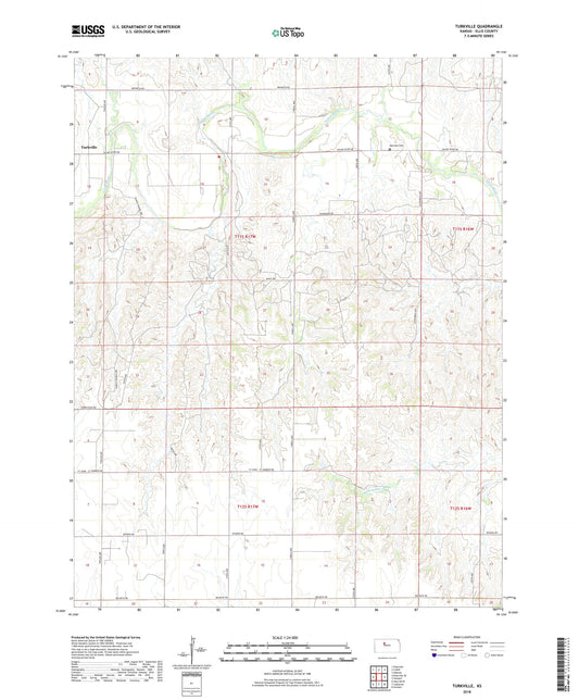 Turkville Kansas US Topo Map Image