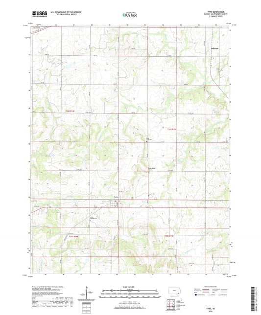 Tyro Kansas US Topo Map Image