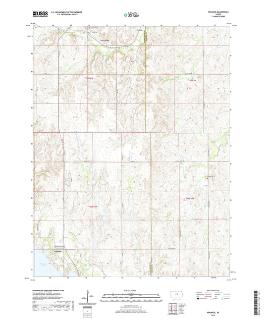 Venango Kansas US Topo Map Image