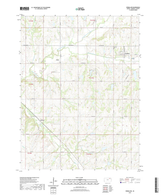 Vermillion Kansas US Topo Map Image