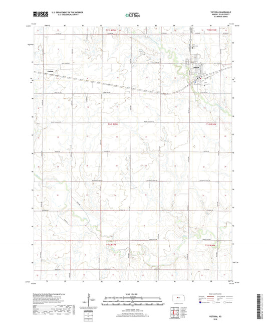 Victoria Kansas US Topo Map Image