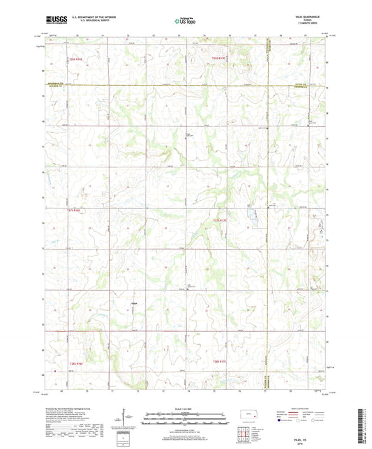 Vilas Kansas US Topo Map Image