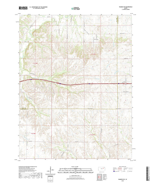 Wamego SW Kansas US Topo Map Image