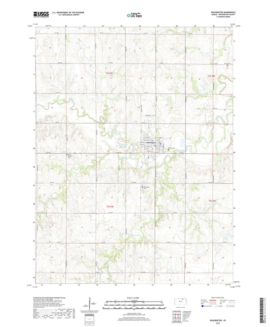 Washington Kansas US Topo Map Image