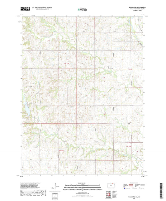Washington NE Kansas US Topo Map Image