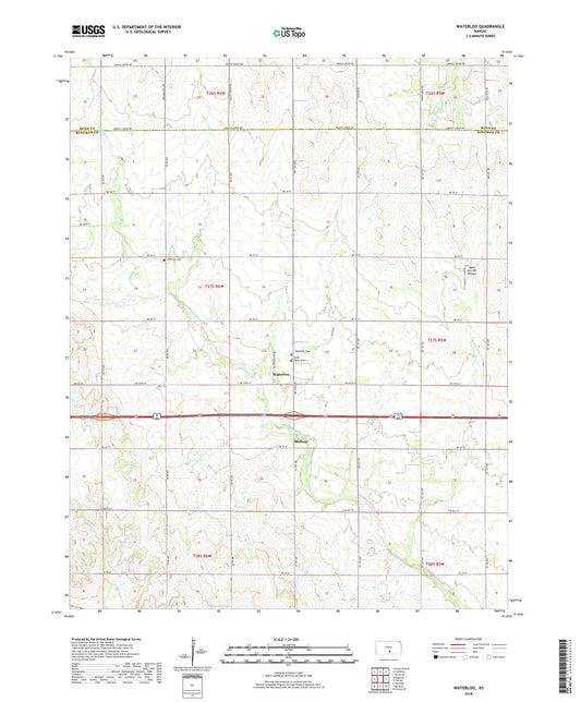 Waterloo Kansas US Topo Map Image