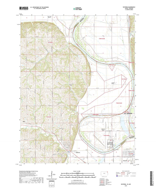 Wathena Kansas US Topo Map Image