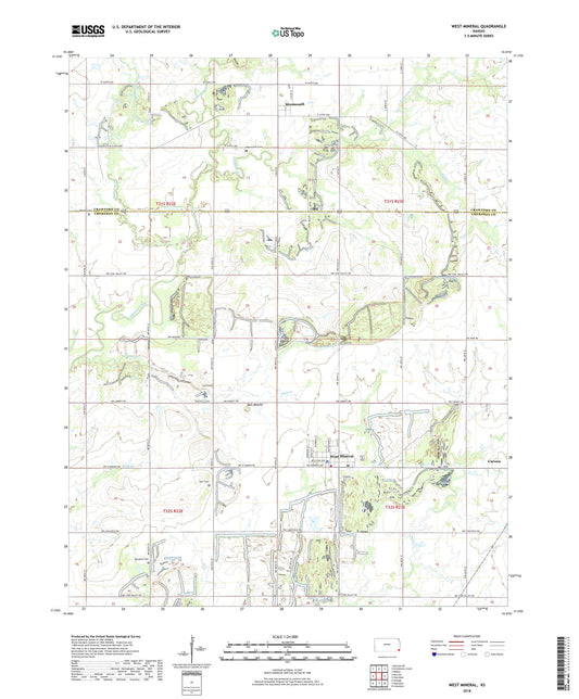 West Mineral Kansas US Topo Map Image