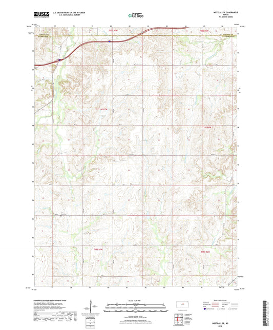 Westfall SE Kansas US Topo Map Image