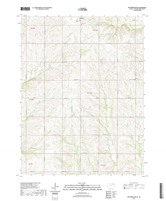 Westmoreland NE Kansas US Topo Map Image