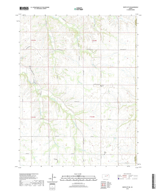 White City NE Kansas US Topo Map Image