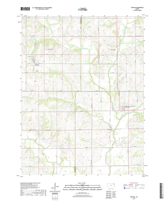 Whiting Kansas US Topo Map Image