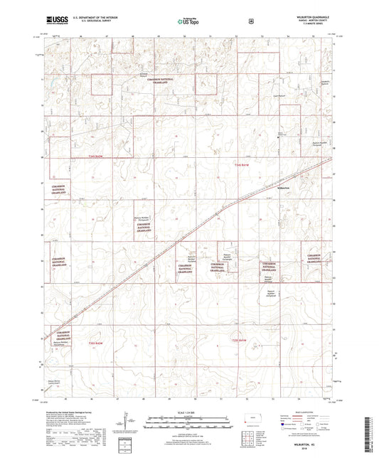 Wilburton Kansas US Topo Map Image