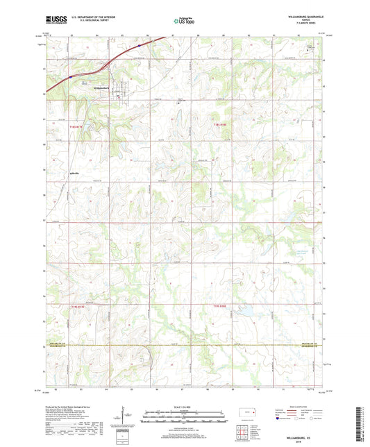 Williamsburg Kansas US Topo Map Image