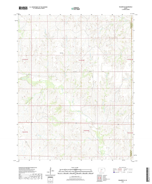 Wilmore SE Kansas US Topo Map Image
