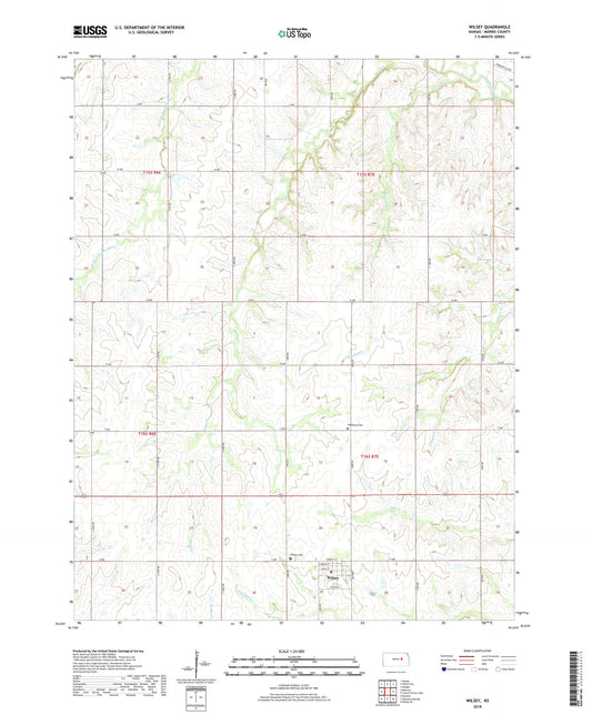 Wilsey Kansas US Topo Map Image