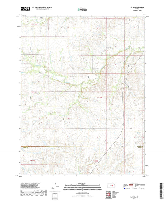 Wilsey SE Kansas US Topo Map Image