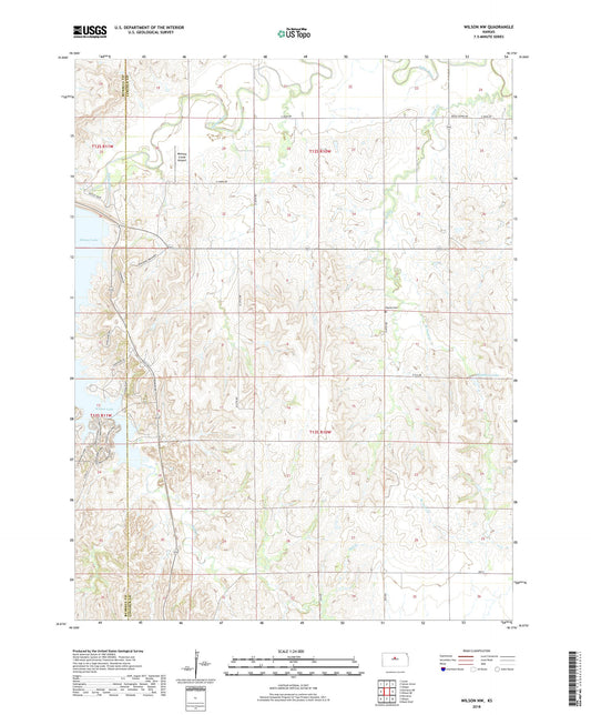 Wilson NW Kansas US Topo Map Image