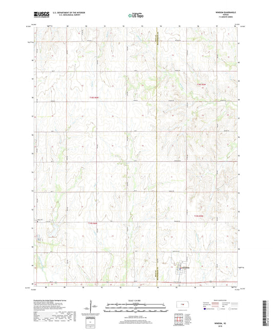 Windom Kansas US Topo Map Image