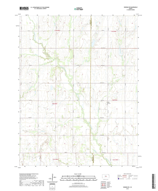 Windom SW Kansas US Topo Map Image