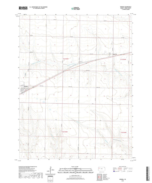 Winona Kansas US Topo Map Image