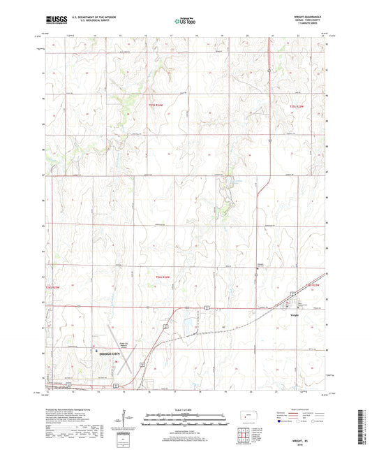 Wright Kansas US Topo Map Image