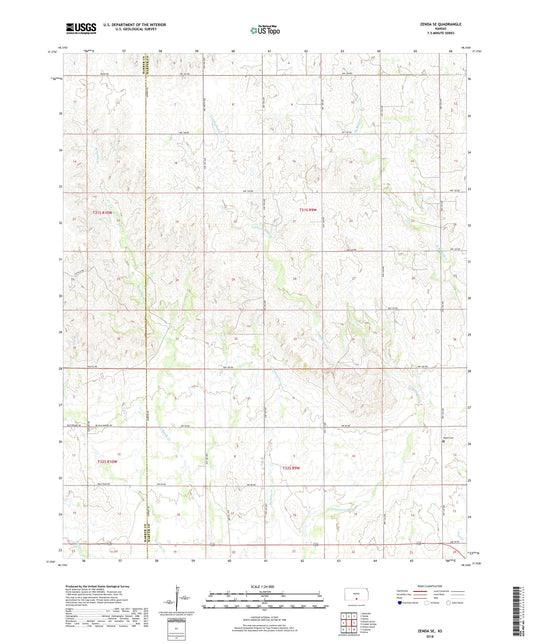 Zenda SE Kansas US Topo Map Image