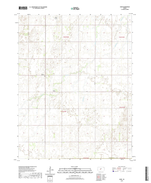 Zook Kansas US Topo Map Image