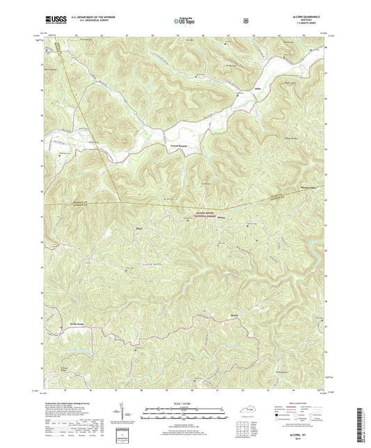 Alcorn Kentucky US Topo Map Image