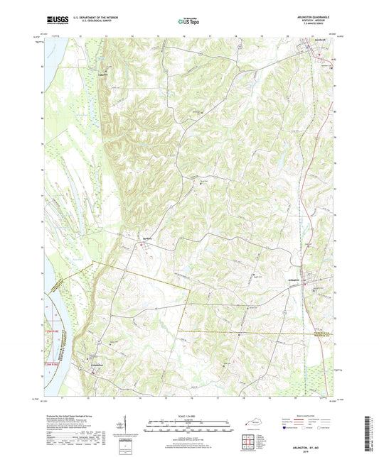 Arlington Kentucky US Topo Map Image