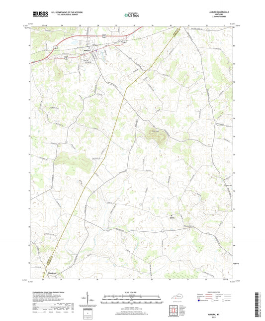 Auburn Kentucky US Topo Map Image
