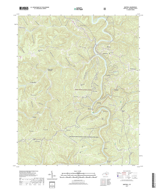 Barthell Kentucky US Topo Map Image