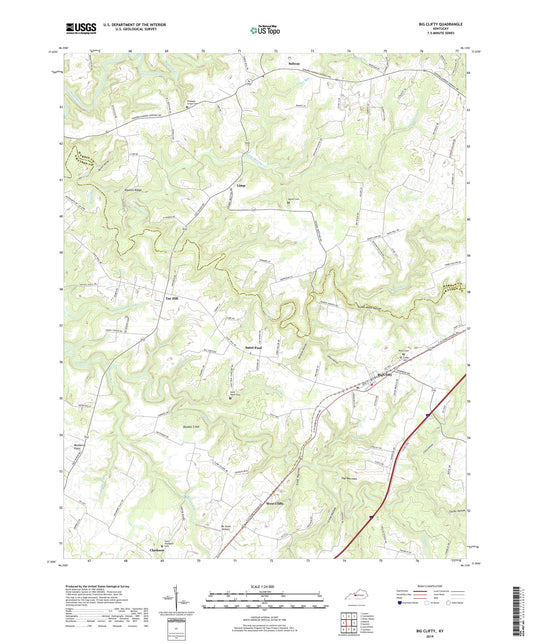 Big Clifty Kentucky US Topo Map Image