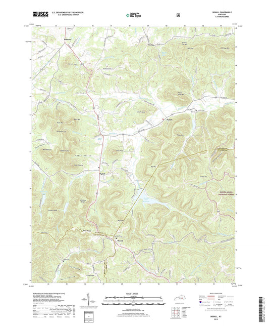 Bighill Kentucky US Topo Map Image