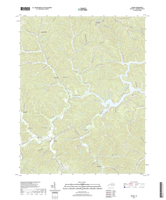 Blaine Kentucky US Topo Map Image