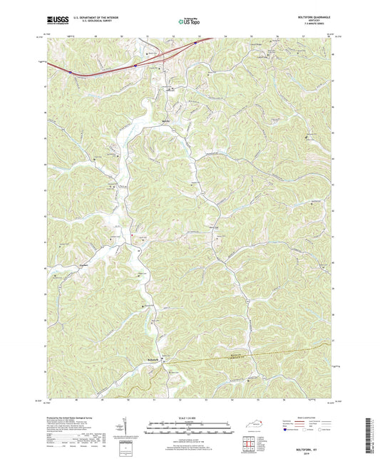 Boltsfork Kentucky US Topo Map Image