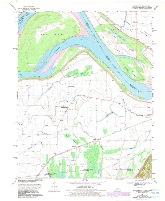 Classic USGS Bondurant Kentucky 7.5'x7.5' Topo Map Image