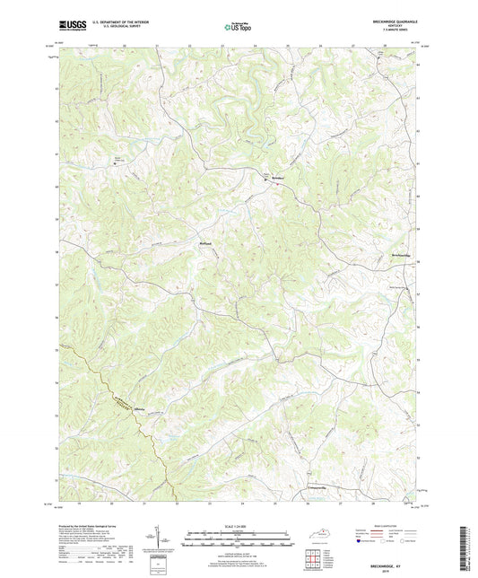 Breckinridge Kentucky US Topo Map Image