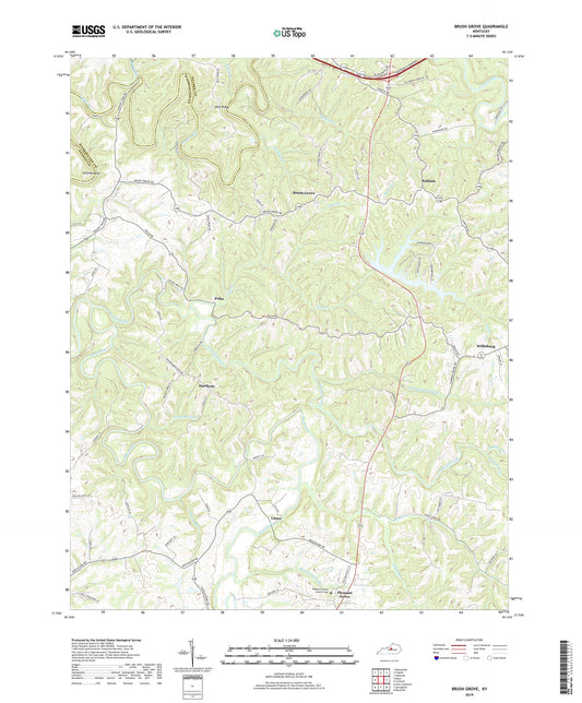 Brush Grove Kentucky US Topo Map Image