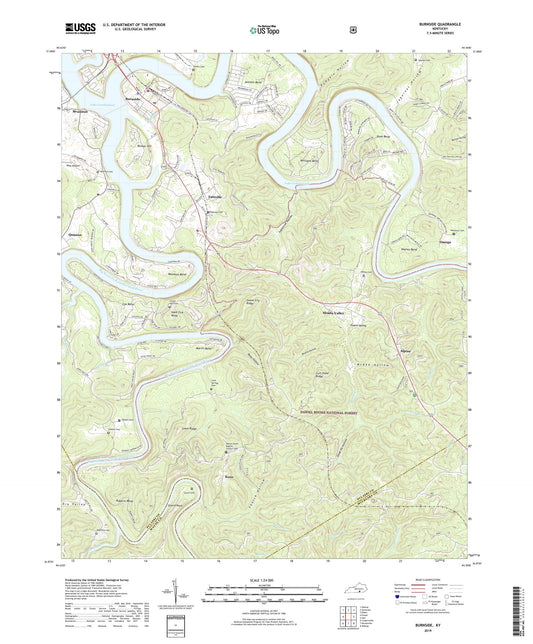 Burnside Kentucky US Topo Map Image