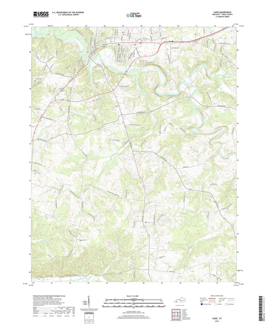 Cadiz Kentucky US Topo Map Image