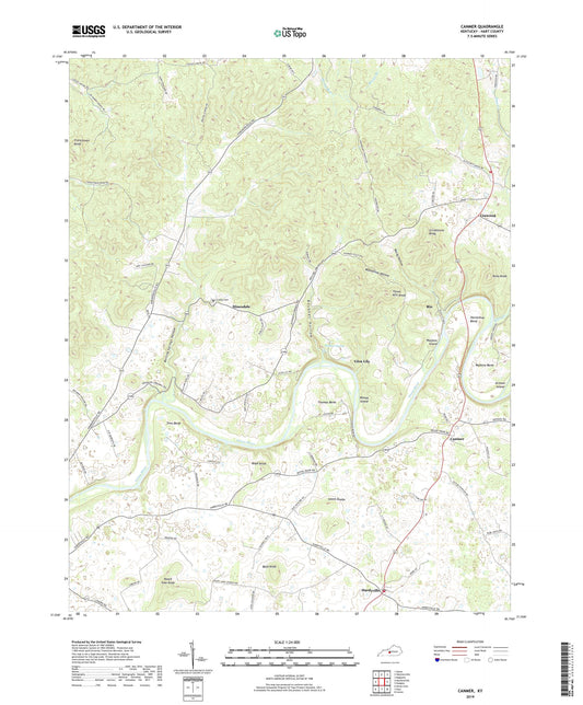Canmer Kentucky US Topo Map Image