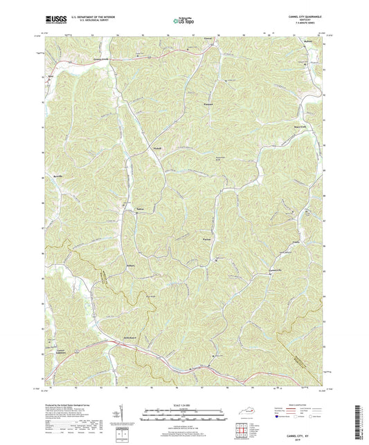 Cannel City Kentucky US Topo Map Image