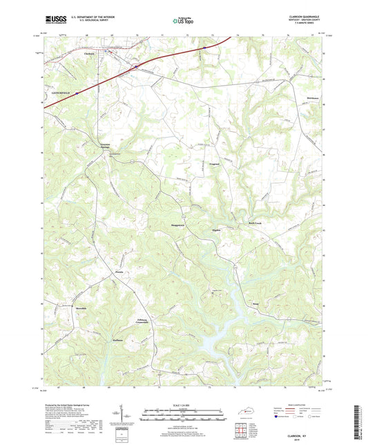 Clarkson Kentucky US Topo Map Image