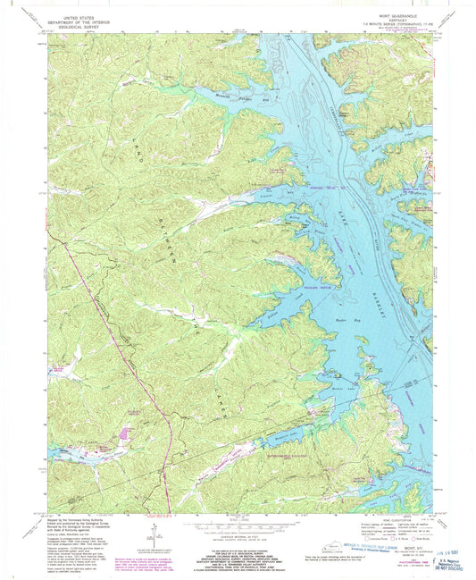 Classic USGS Mont Kentucky 7.5'x7.5' Topo Map Image